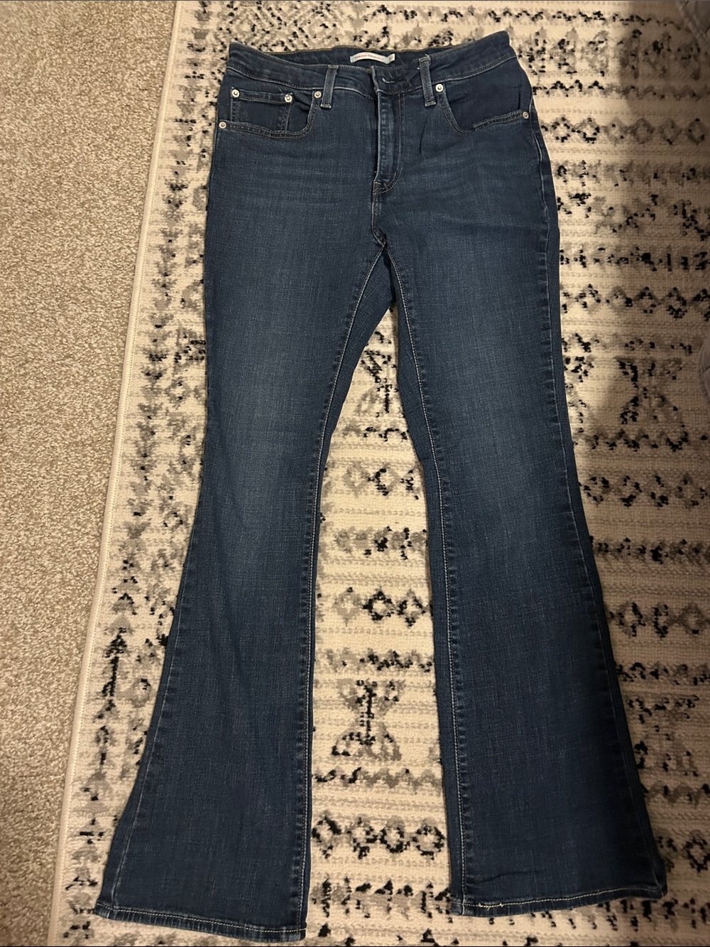 Levi's 725 High Rise Bootcut Dark Blue Jeans